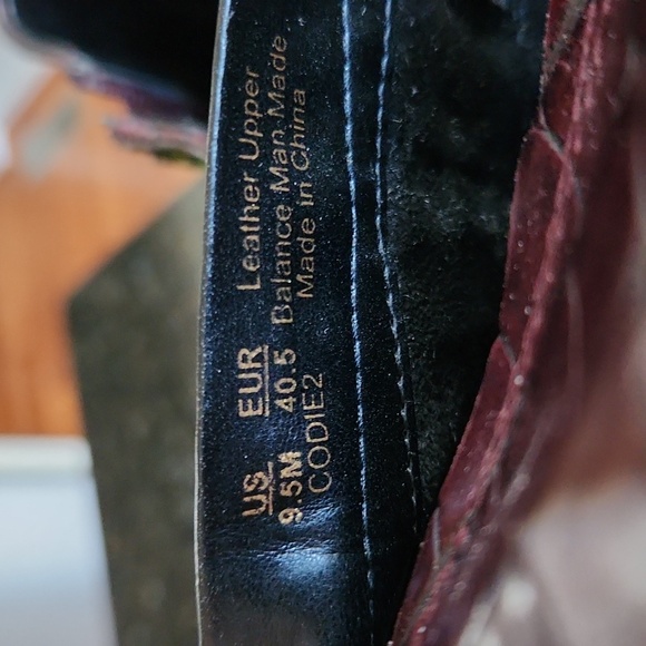 Sam Edelman Codie 2 Boots Red Bordeaux Burgundy Croc Size 9.5 - Picture 10 of 14